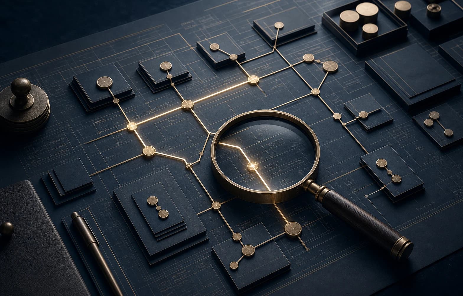 The Strategic SEO Audit: A 12-Point Checklist for Enterprises — Strathmark editorial illustration